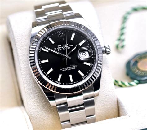 rolex chronograph black dial|Rolex datejust 41mm black.